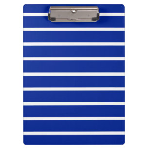 Blue and White Stripes Design Clipboard