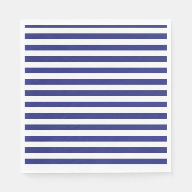 Blue and White Stripes Napkin (Front)