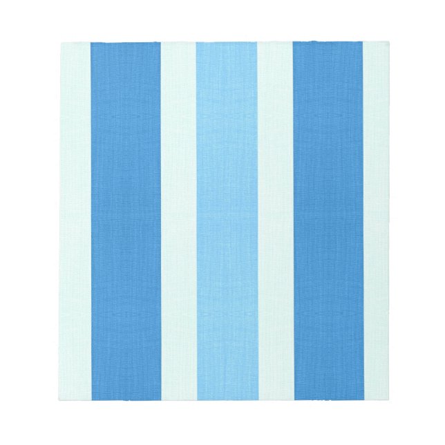 Blue and White Stripes Notepad (Front)