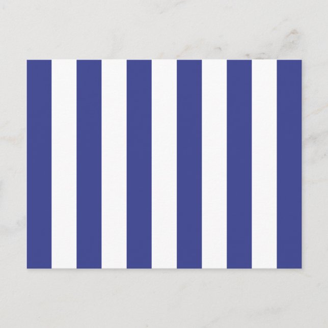 Blue and White Stripes Postcard (Front)
