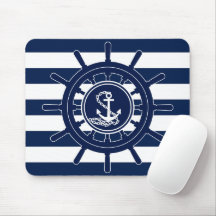 Blue and White Stripes, Ship's Wheel Anchor Symbol