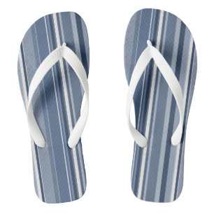 Blue and white Stripes Thongs