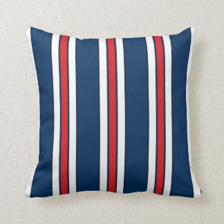 Blue and White Stripes with CUSTOMIZABLE ACCENT Cushion