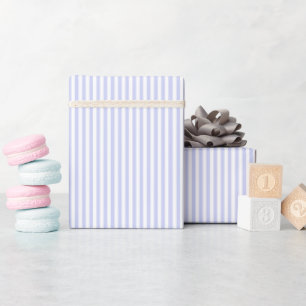 Blue and White Stripes Wrapping Paper