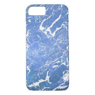 blue and white swirl marble pattern iPhone 8/7 case