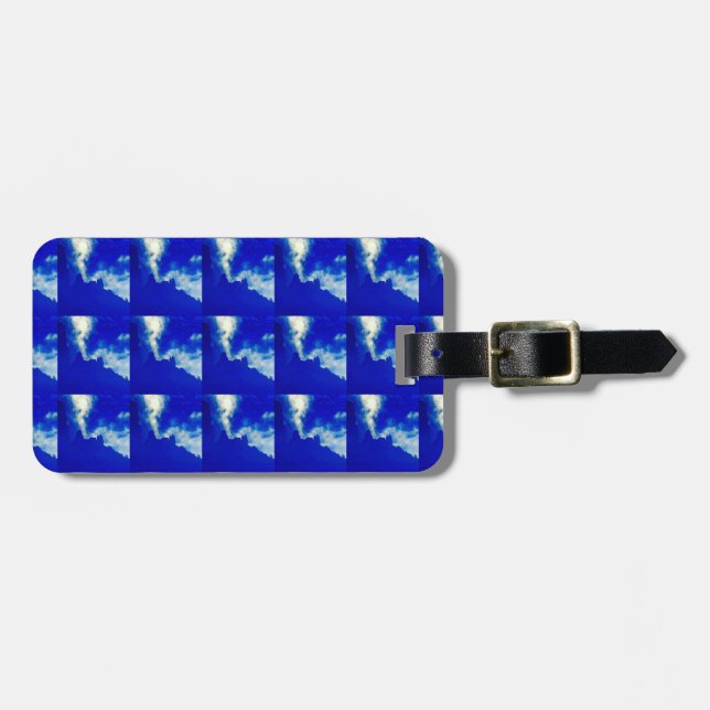 blue and white tag (Front Horizontal)