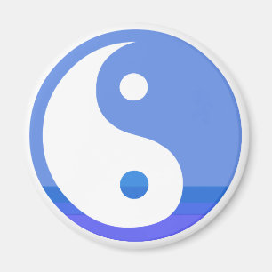 Blue and White Taijitu Yin Yang Magnet
