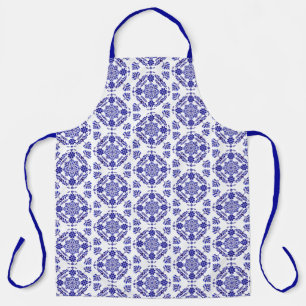Blue and White Talavera Three Apron