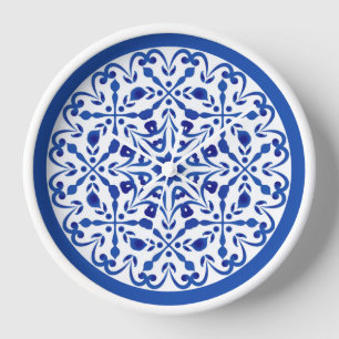 Blue and White Talavera Two Clock