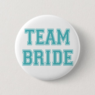 Blue and White Team Bride 6 Cm Round Badge