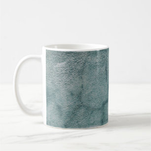 Blue and white textile with water droplets coffee mug