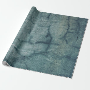 Blue and white textile with water droplets wrapping paper