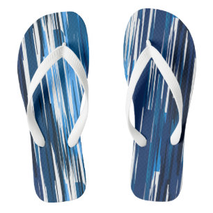 Blue and white     thongs