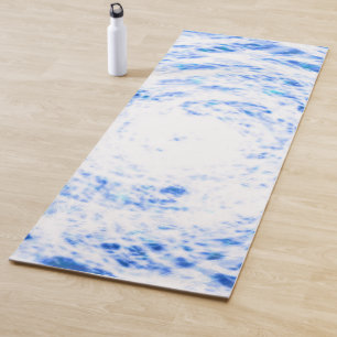 Blue and White Tie Dye Yoga Mat