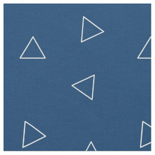Blue and White Triangle Fabric by Stickelberry
