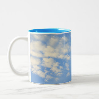 Blue and White Two-Tone Coffee Mug