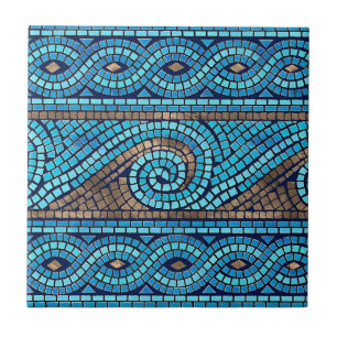 blue and white vintage tiles