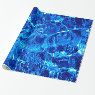 Blue And White Water Wrapping Paper