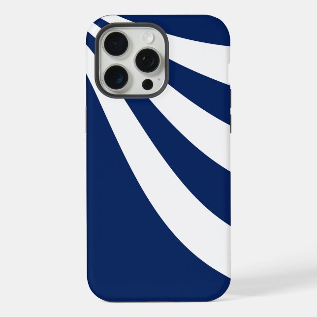 Blue and White Wave iPhone Case (Back)