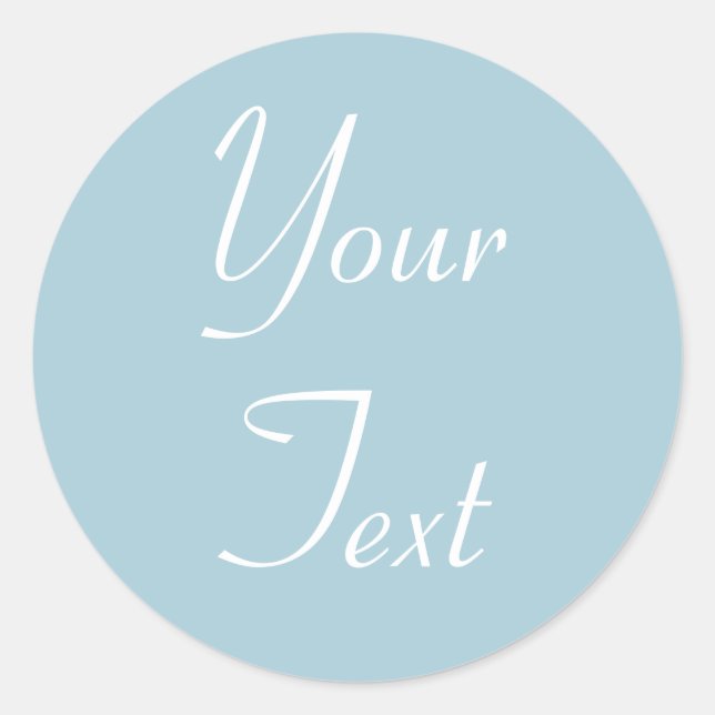 Blue and White Wedding Envelope Seals w/ Text (Front)