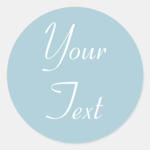 Blue and White Wedding Envelope Seals w/ Text