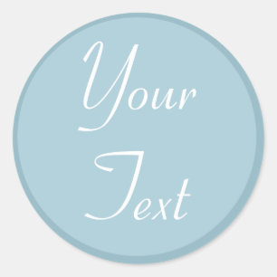 Blue and White Wedding Envelope Seals w/ Text