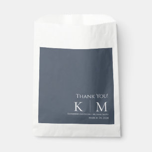 Blue and White-Wedding Thank you- Favour Box Bag