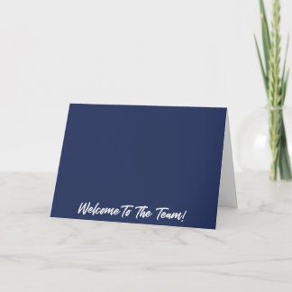 Blue and White Welcome to the Team New Employee Card