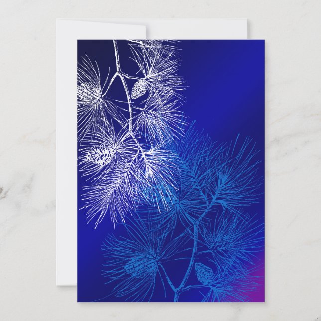 Blue and White Winter Pine (Front)