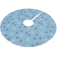 Blue and White Winter Snowflake Pattern