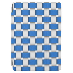 Blue and White Woven Beach Chair Fabric Design iPad Air Cover