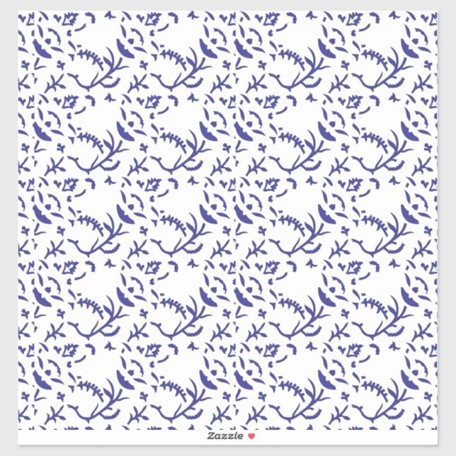 Blue and white wrapping paper featuring a graphic  (Sheet)