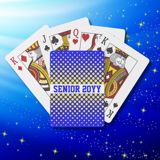 Blue and Yellow 2025 High School Senior Playing Cards (Creator Uploaded)