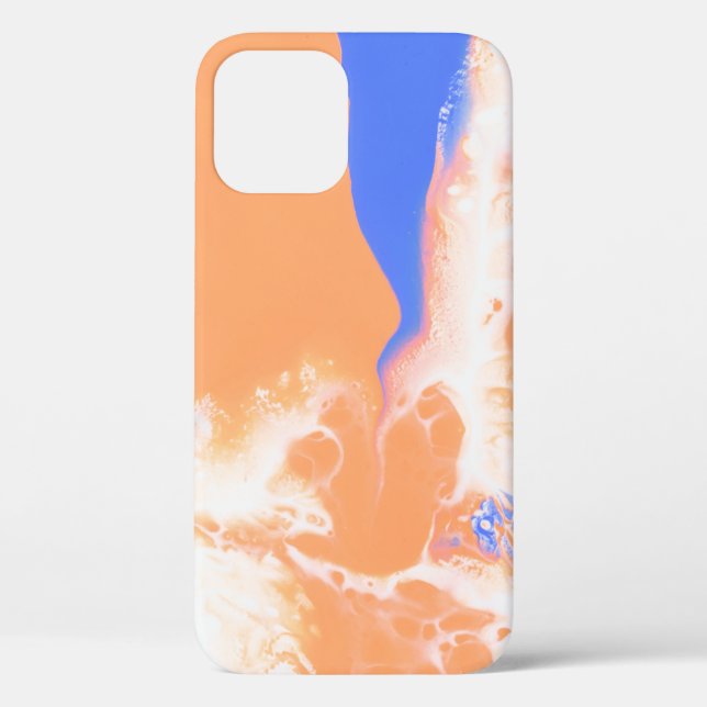 BLUE AND YELLOW ABSTRACT PAINTING Case-Mate iPhone CASE (Back)