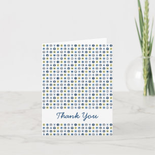 Blue and Yellow Baby Boy Thank You Card