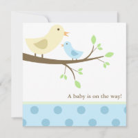 Blue and Yellow Birds Baby Shower
