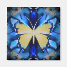 Blue and Yellow Butterfly Magnet