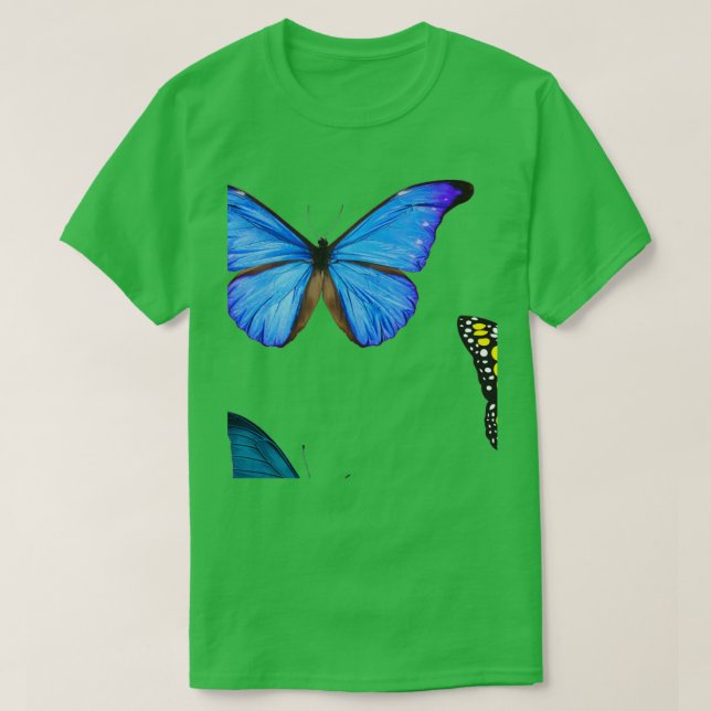 Blue and yellow butterfly pack T-Shirt (Design Front)