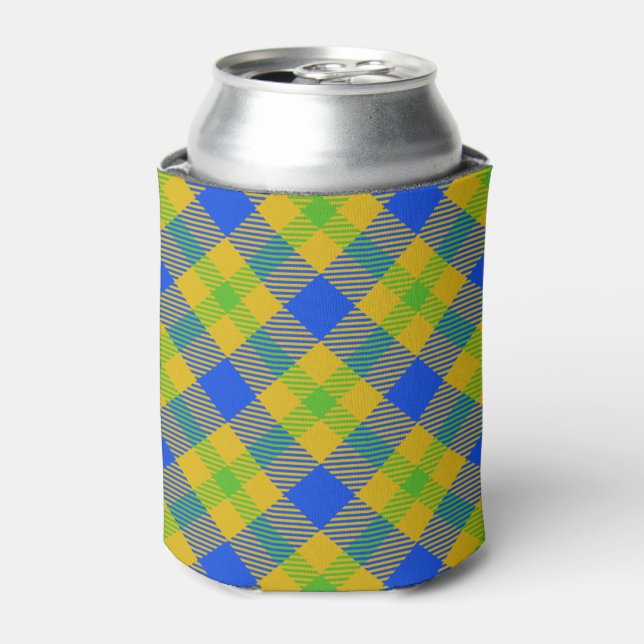 Blue and Yellow Can Cooler (Can Front)