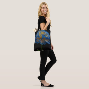 Blue And Yellow Carnation Flower, Tote Bag
