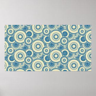 Blue and Yellow Circles Poster
