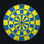 Blue And Yellow Dartboard<br><div class="desc">Blue And Yellow Dart Board</div>