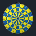 Blue And Yellow Dartboard<br><div class="desc">Blue And Yellow Dart Board</div>