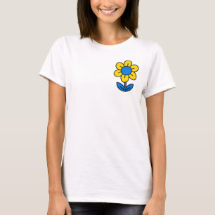 Blue and yellow flower in Ukrainian style T-Shirt