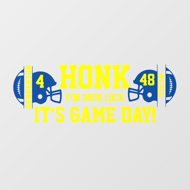 Blue and Yellow Football Game Day Back (Sheet)