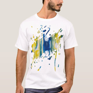 Blue and yellow    handmade artwork  T-Shirt