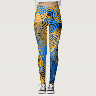 BLUE and YELLOW   -  Leggings