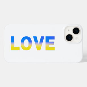 Blue and Yellow LOVE peace Ukraine Inspired modern Case-Mate iPhone 14 Case