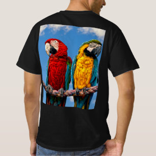 Blue and yellow macaw and a Scarlet macaw T-Shirt