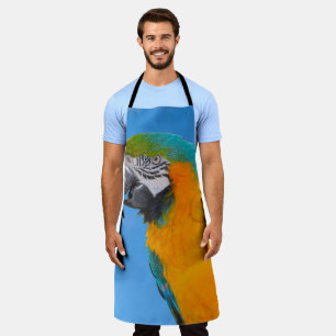 Blue and yellow macaw apron